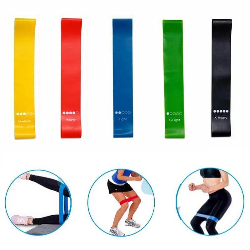 Kit 5 Faixas Elásticas Para Exercícios Multifuncional - bonbrasil