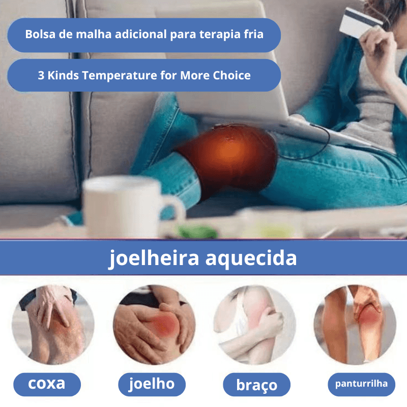 Joelheira de aquecimento para alívio da dor nas articulações do joelho - bonbrasil