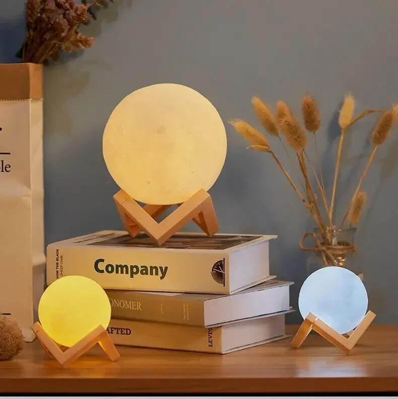 3D LED Lua Luzes para Quarto - bonbrasil