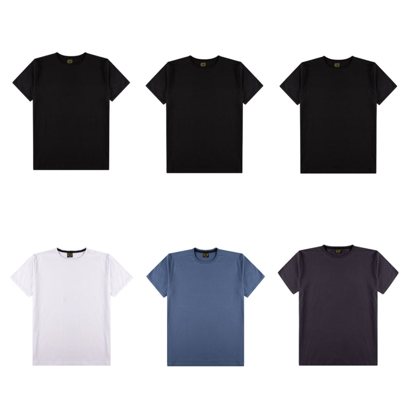 Kit 6 Camisetas Básicas Masculina 100% Algodão