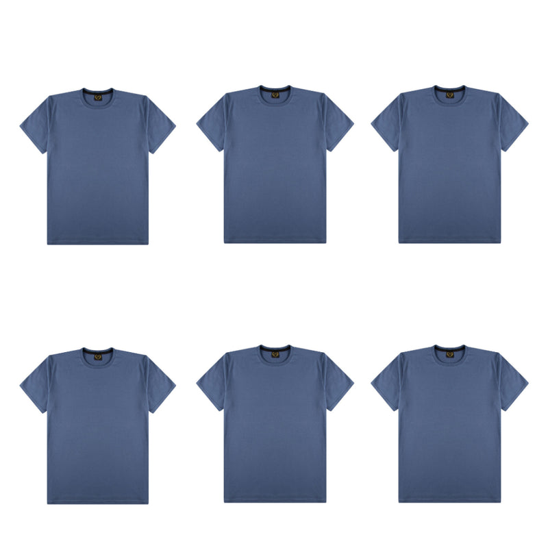 Kit 6 Camisetas Básicas Masculina 100% Algodão