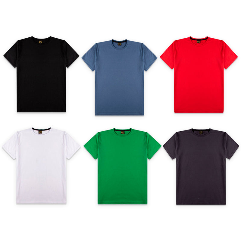 Kit 6 Camisetas Básicas Masculina 100% Algodão