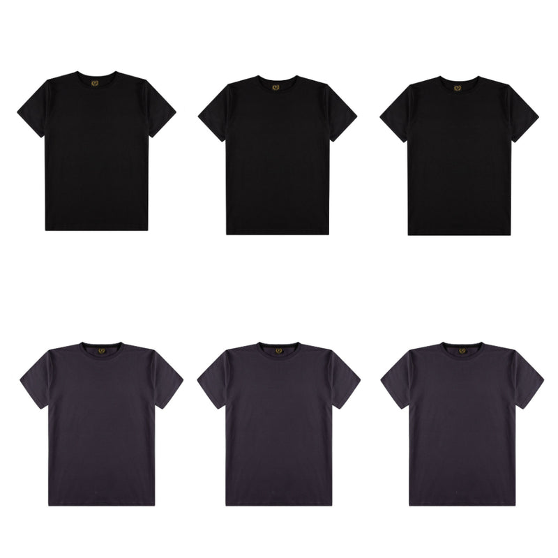 Kit 6 Camisetas Básicas Masculina 100% Algodão